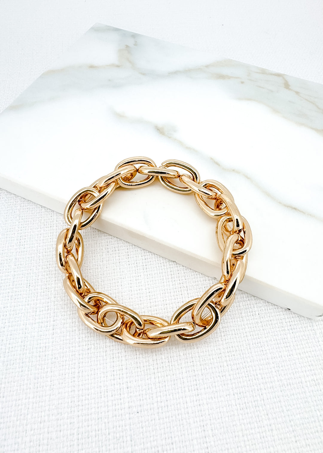 Chunky Gold Chain Link Bracelet