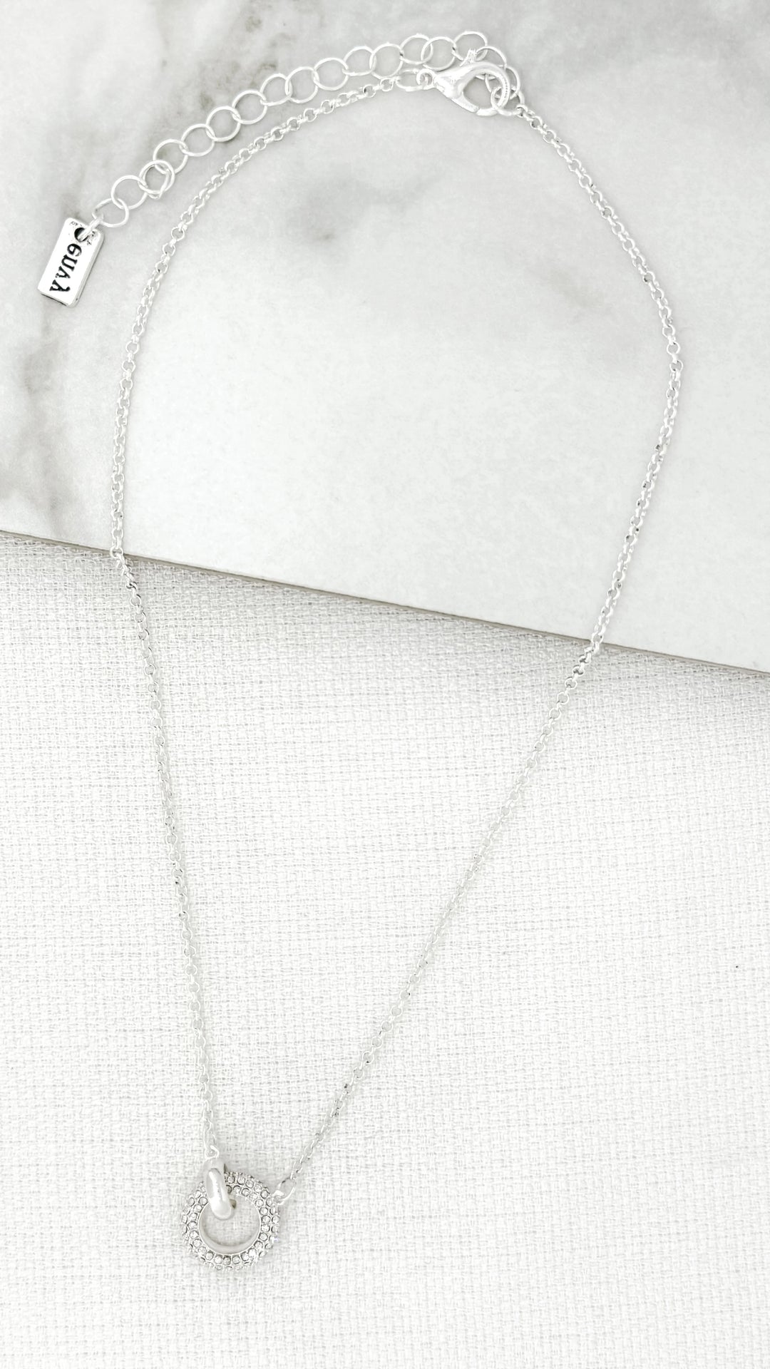 Silver Necklace with Circle Pendant