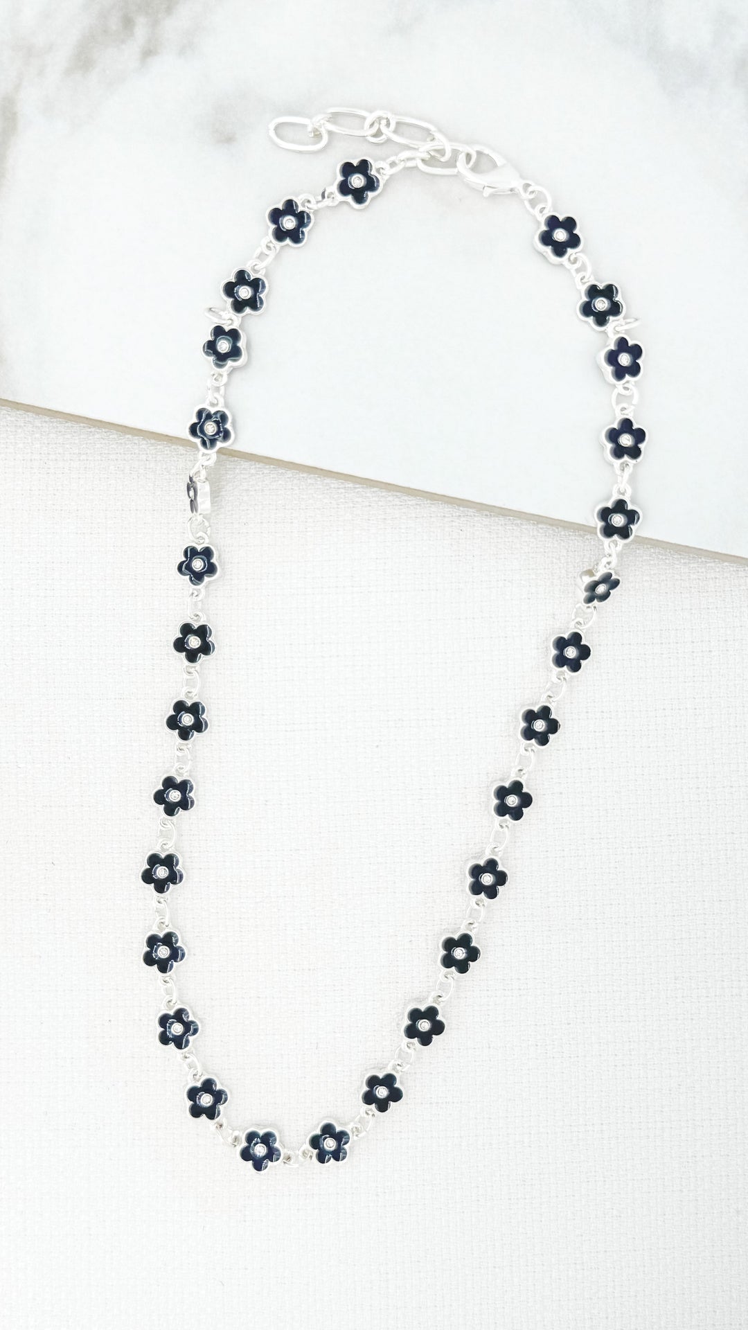 Flower Silver Necklace