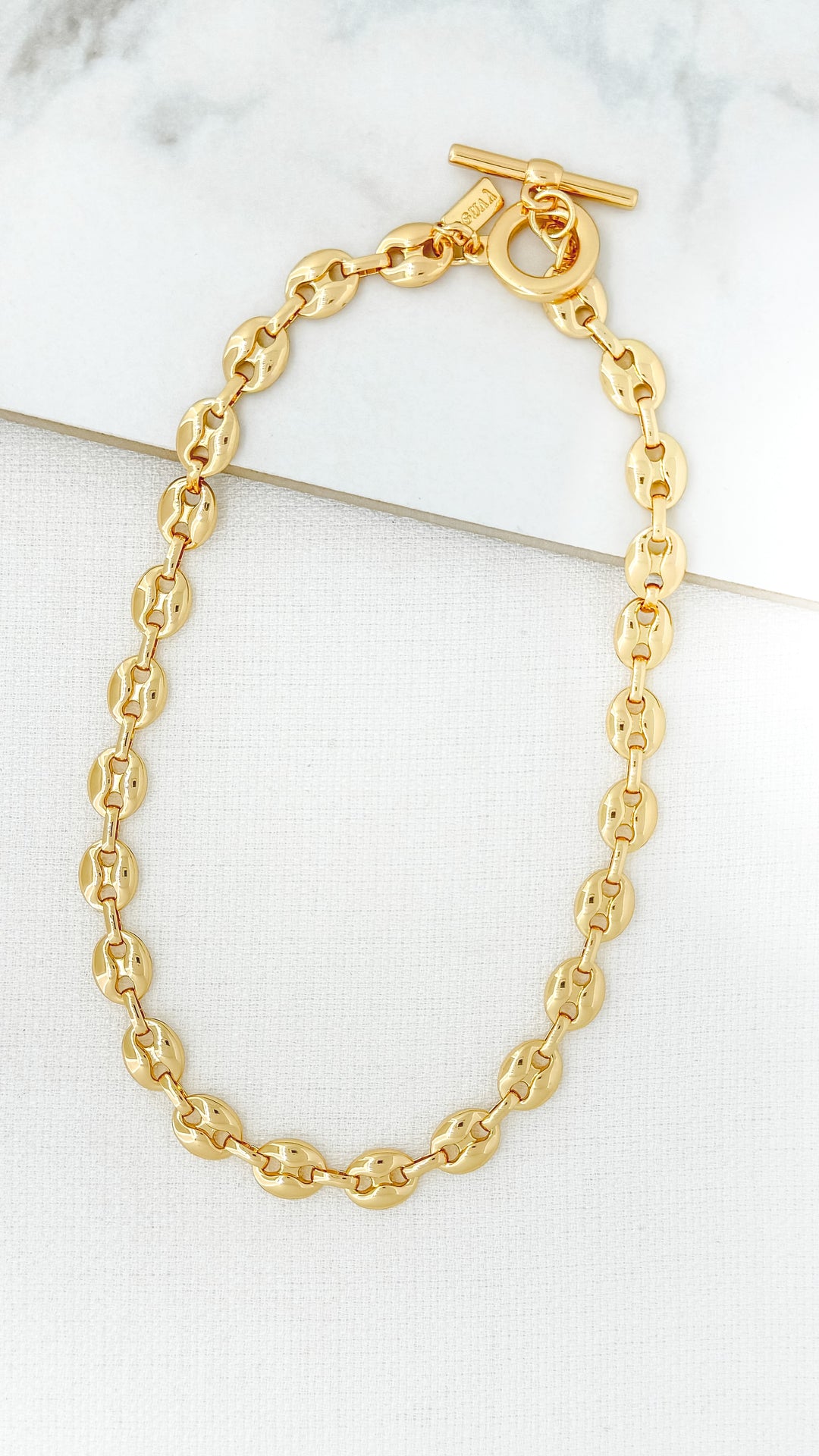 Short Gold Duo Link Necklace