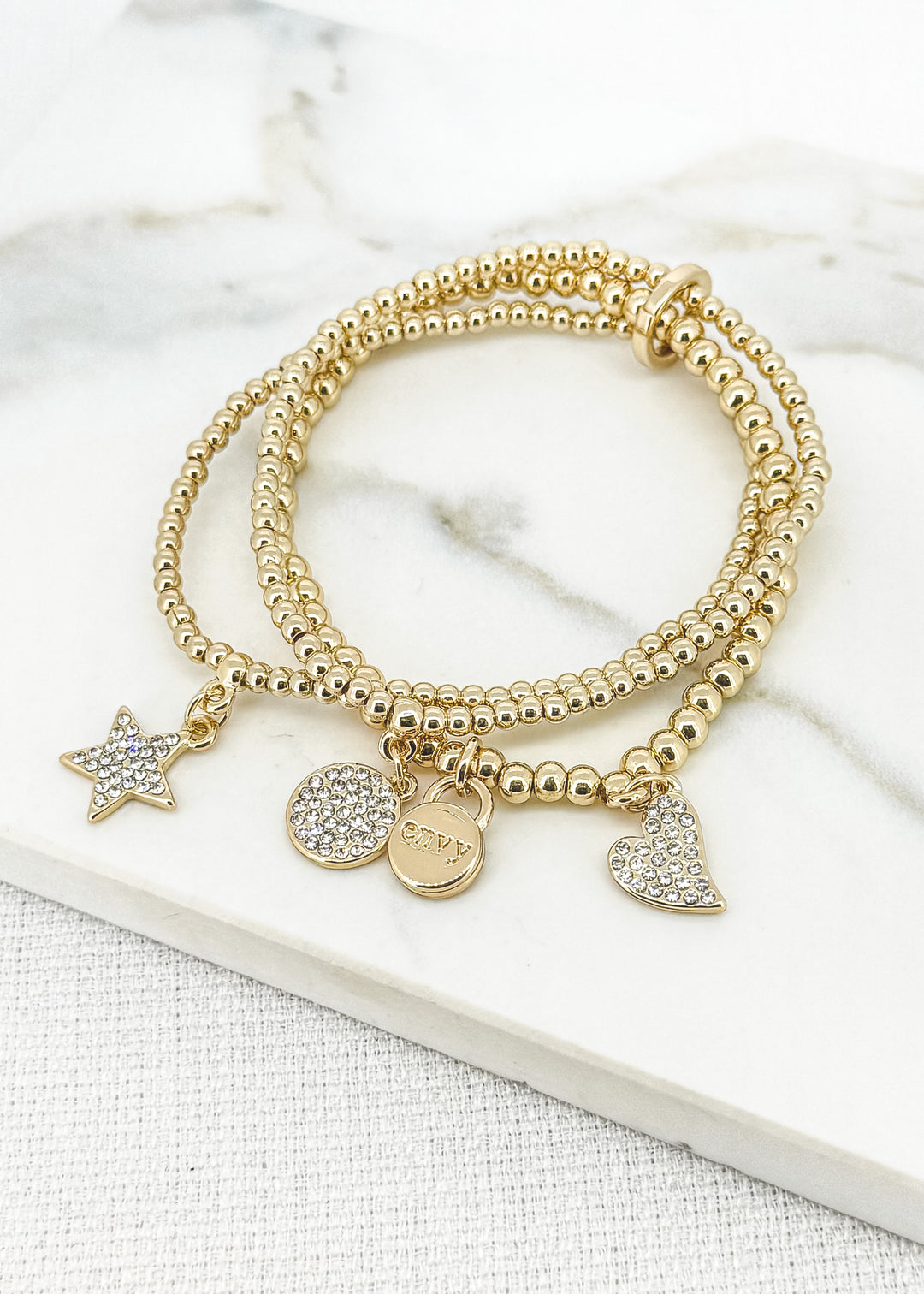 Triple Stretch Bracelet - Gold