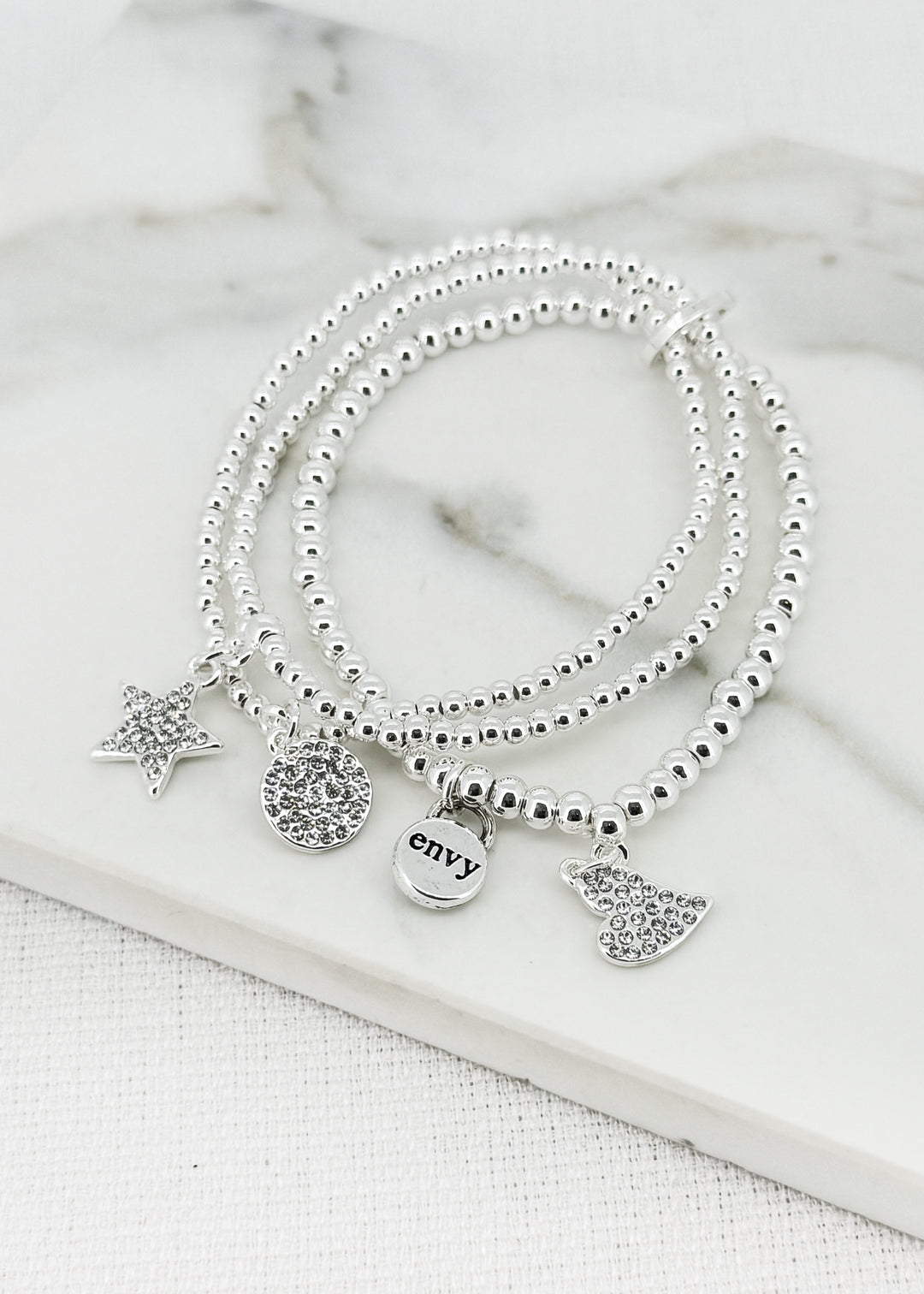 Triple Stretch Bracelet - Silver