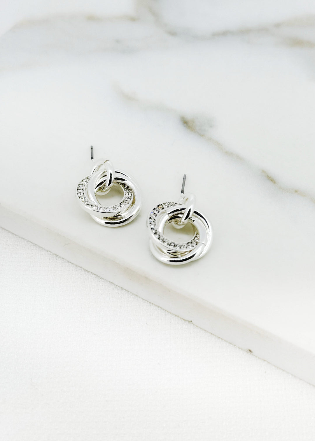 Silver Knot Earrings