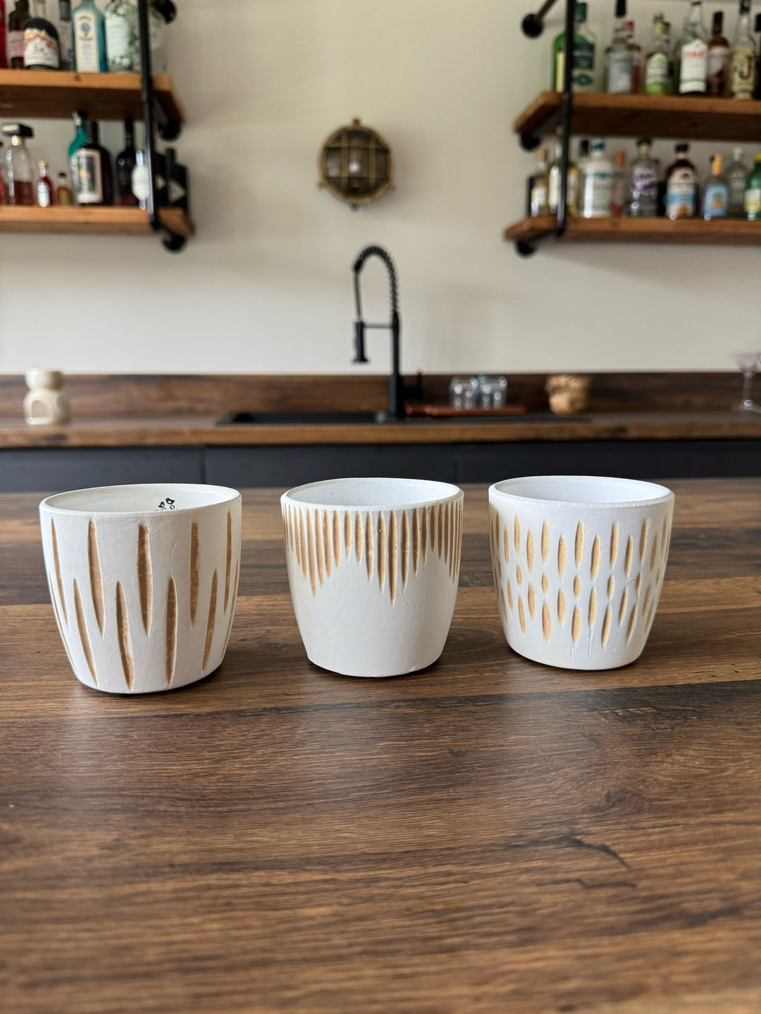 White Mini Planters (Set of 3)