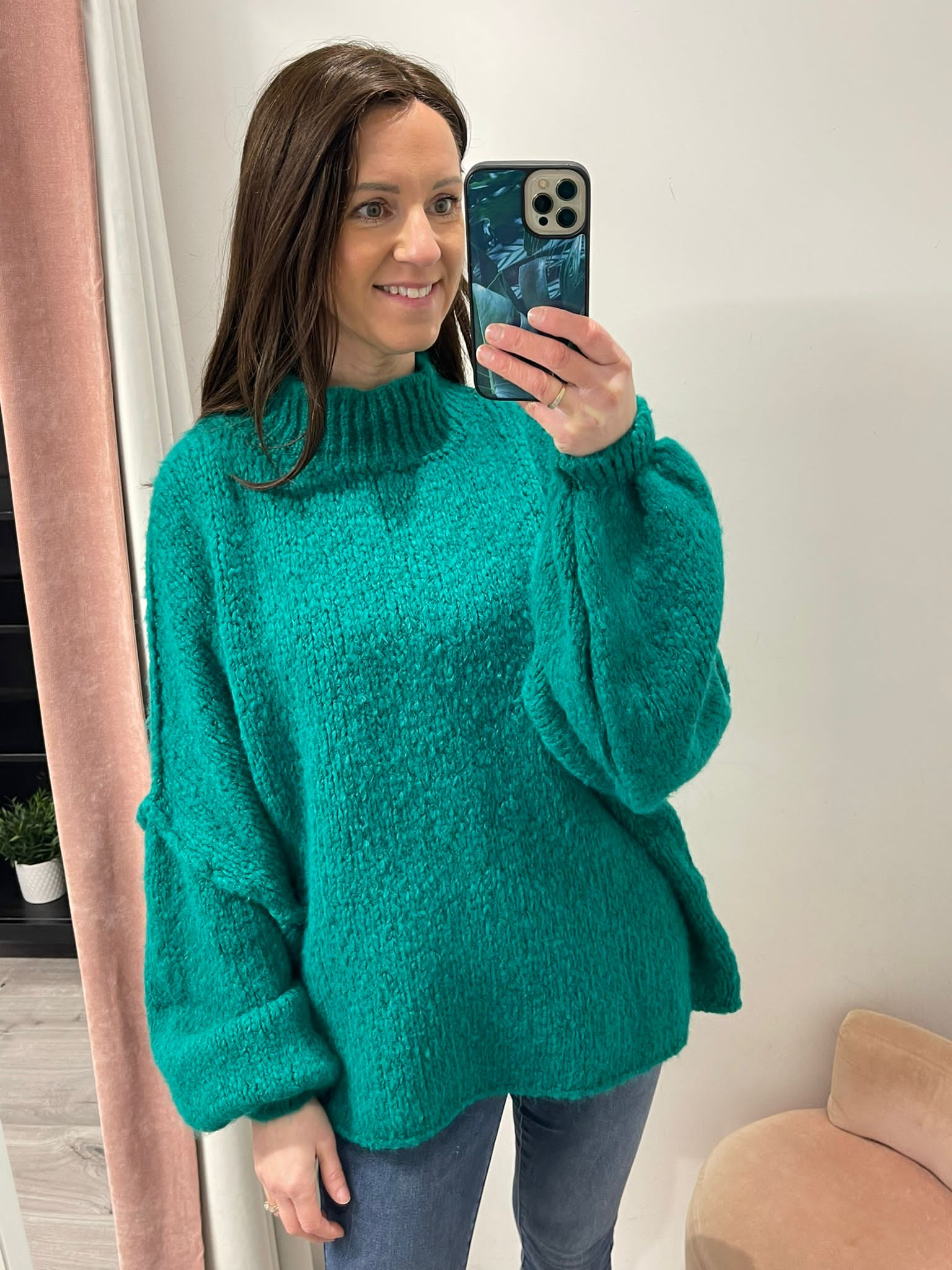 Emerald green knit on sale jumper