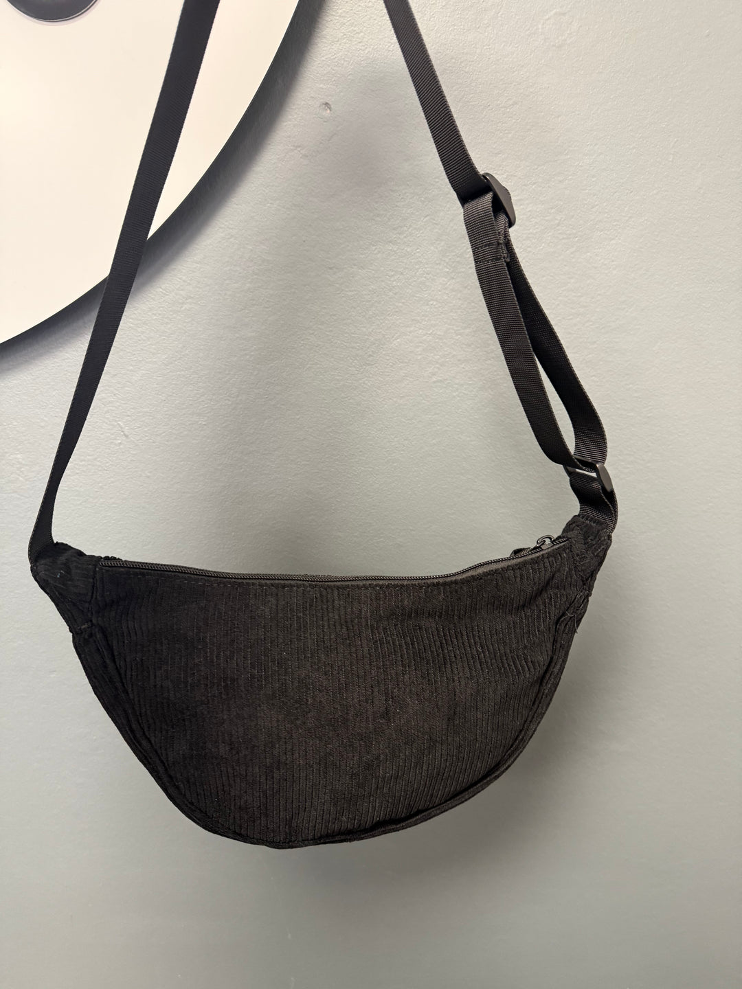 Tamsin Cord Crossbody Bag - Black