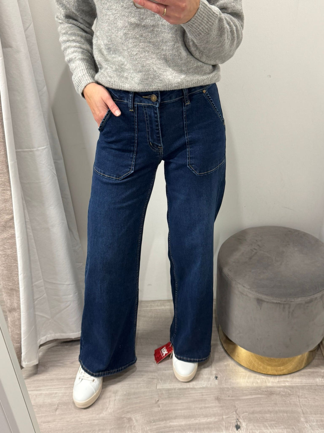 Toxik Jodie Wide Leg Jeans - Dark Wash