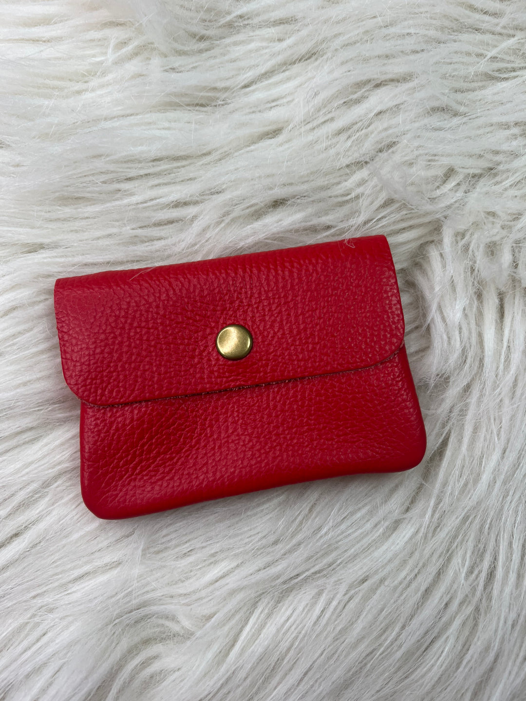 Leather Coin Purse - Red
