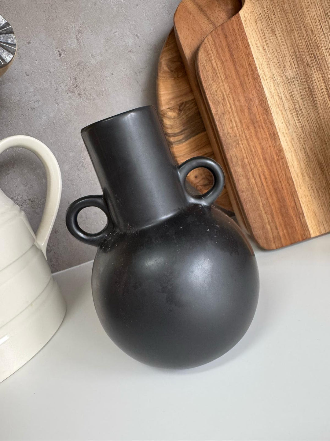 Black Handled Vase