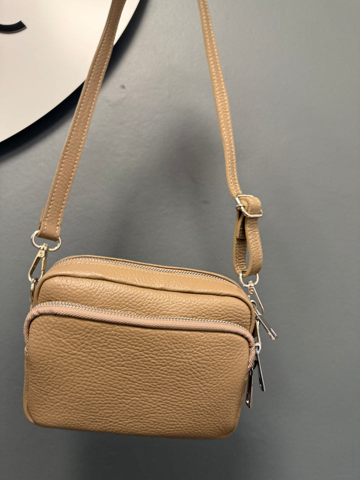 Etta Leather Bag - Taupe