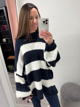 Load image into Gallery viewer, Sara Stripe Chunky Knit - Navy
