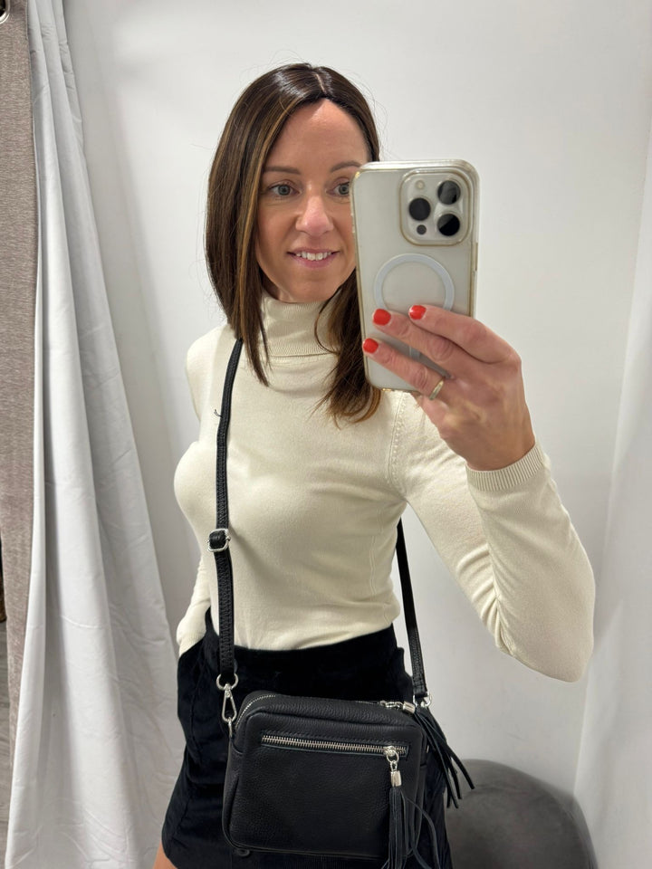 Mafa Roll Neck Jumper - Almond Milk