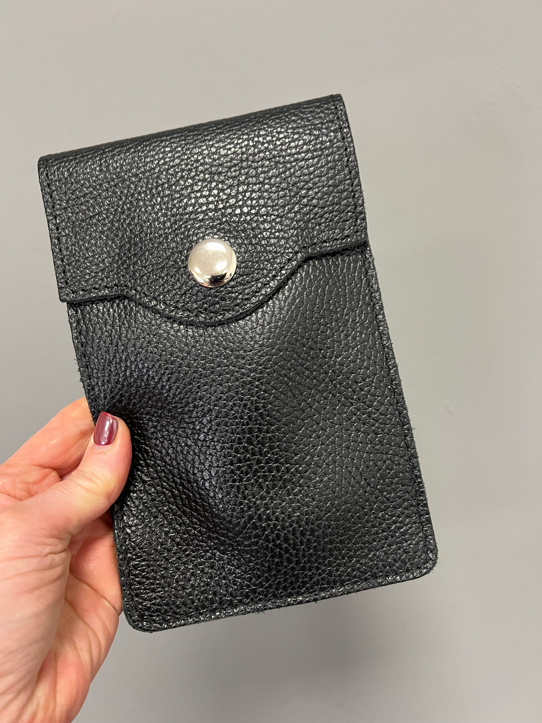 Zara Leather Phone Pouch Bag - Black