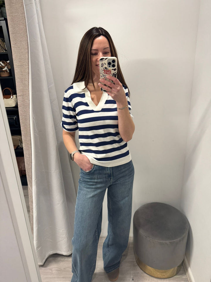 Morla Polo Top - Medieval Blue