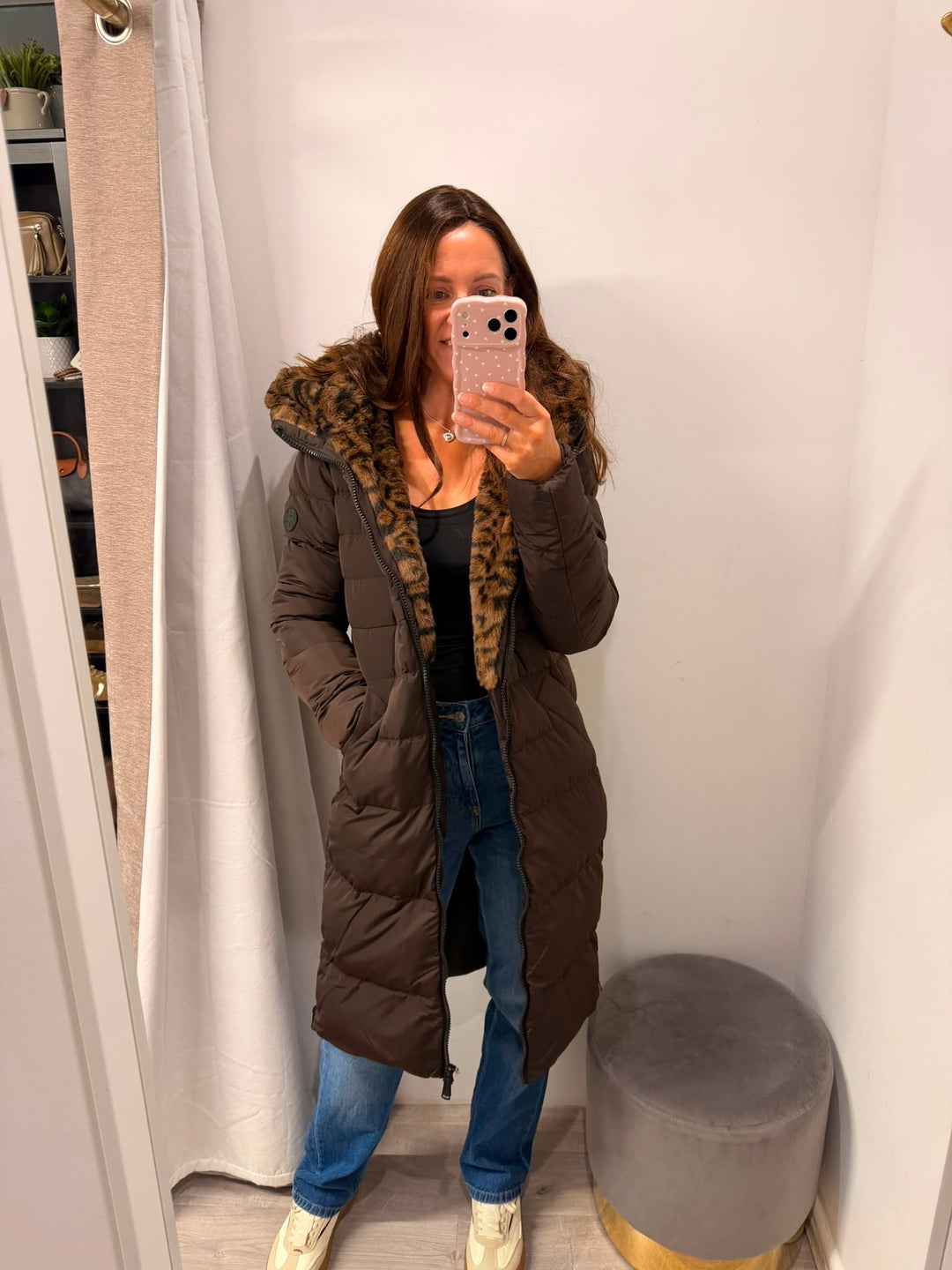 Keila Coat - Brown Leopard