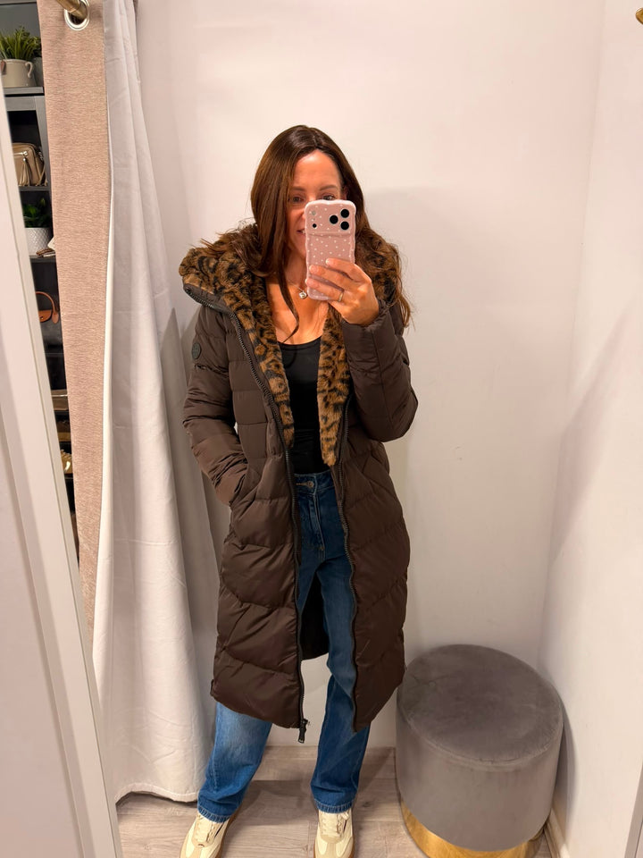 Keila Coat - Brown Leopard