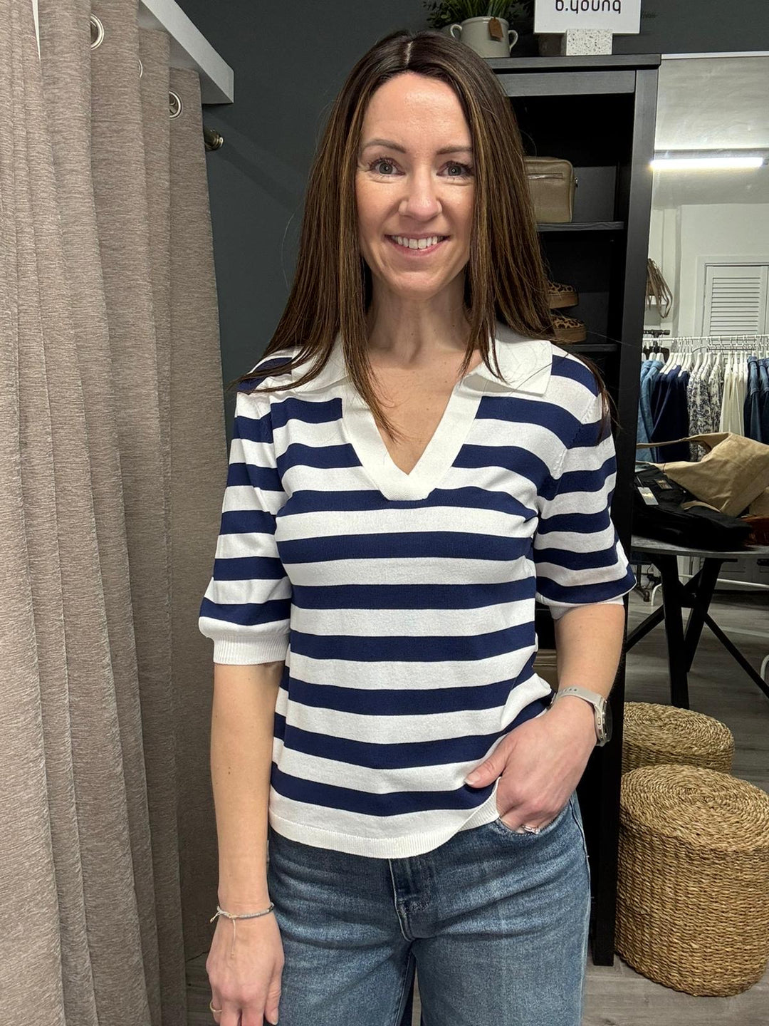 Morla Polo Top - Medieval Blue