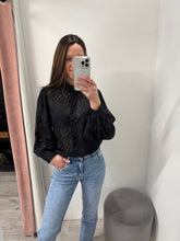 Load image into Gallery viewer, Tina Sheer Blouse - Black
