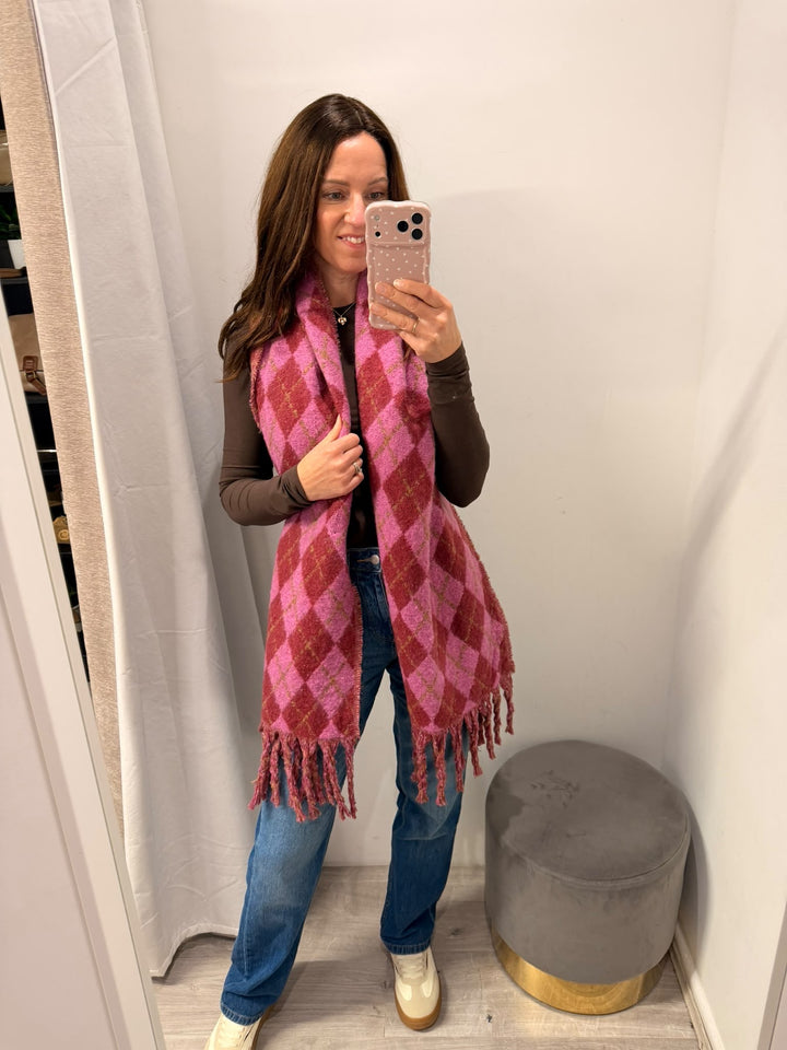 Dahlia Scarf - Rhododendron