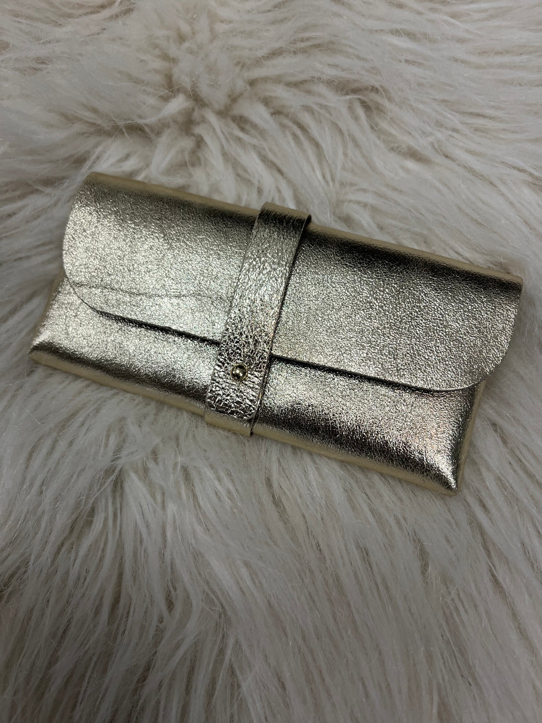Metallic Leather Glasses Case - Various Colours