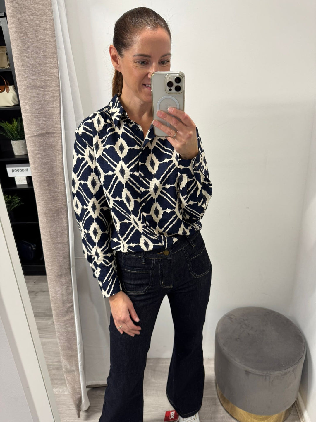 Ikaia Shirt - Navy Blaze