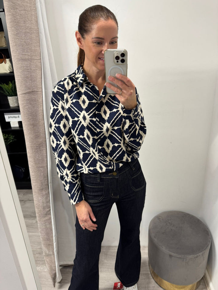 Ikaia Shirt - Navy Blaze