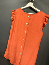 Load image into Gallery viewer, Frill Sleeve Blouse - Burnt Orange
