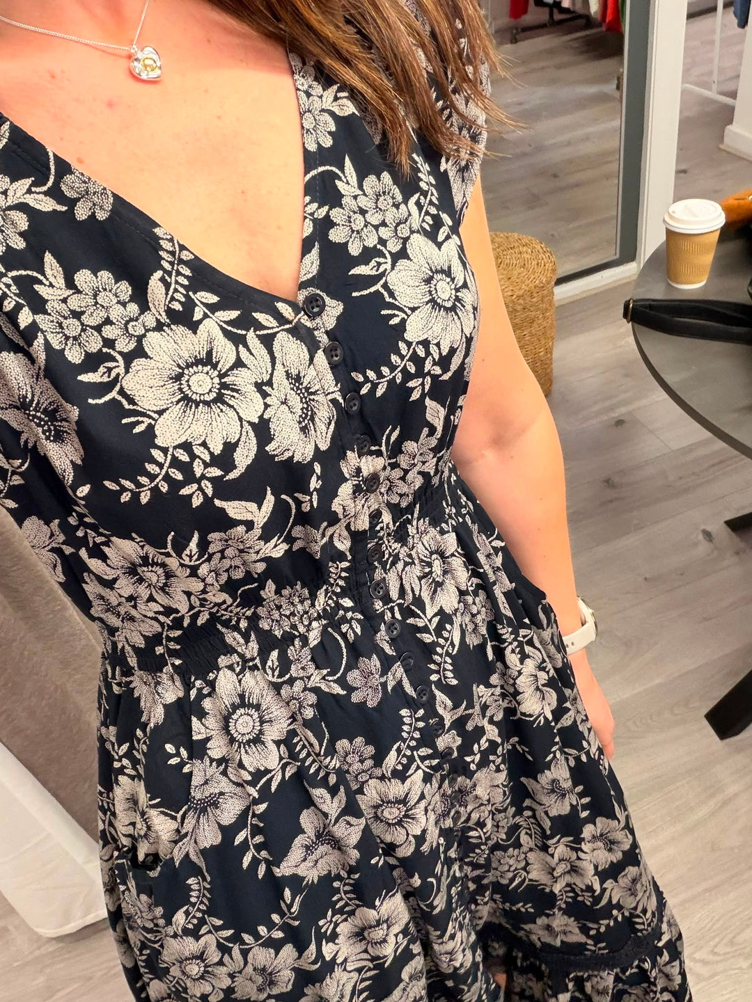 Ciara Midi Dress - Midnight Floral
