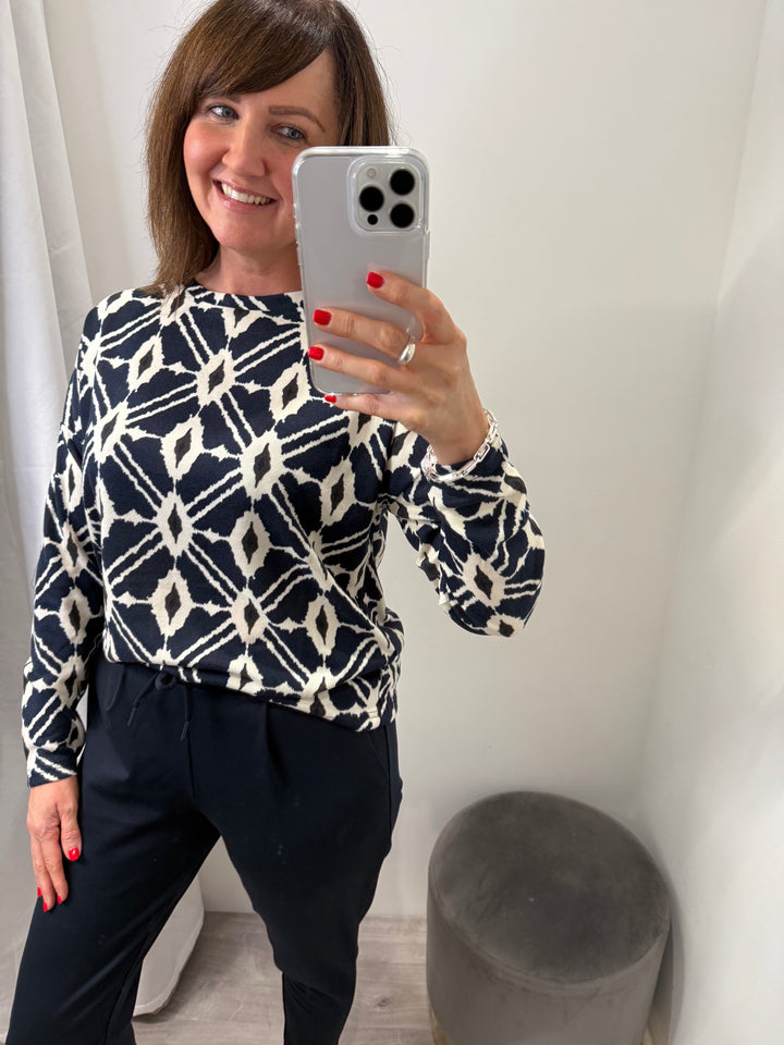 Pieta Top - Navy Blaze