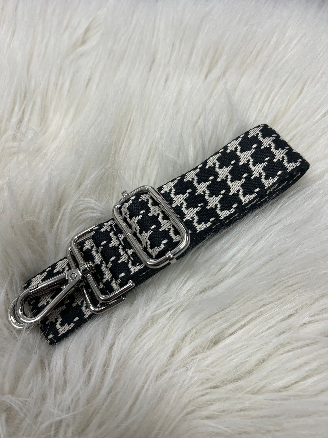 Slim Bag Strap - Houndstooth