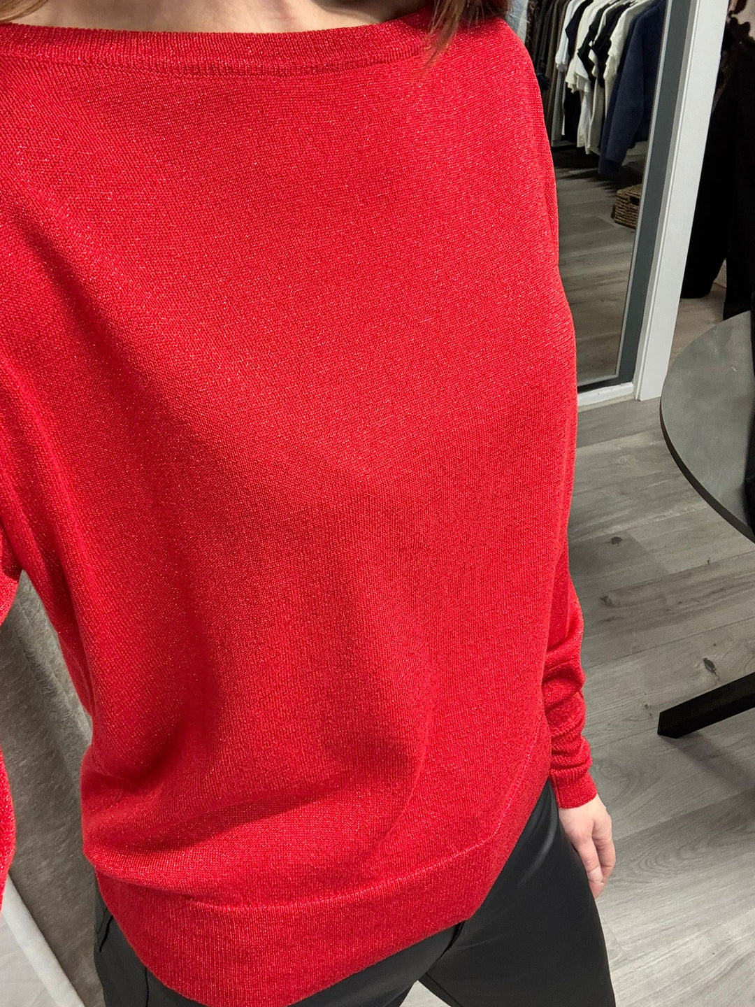 Mobbe Boatneck Jumper - Barbados Cherry