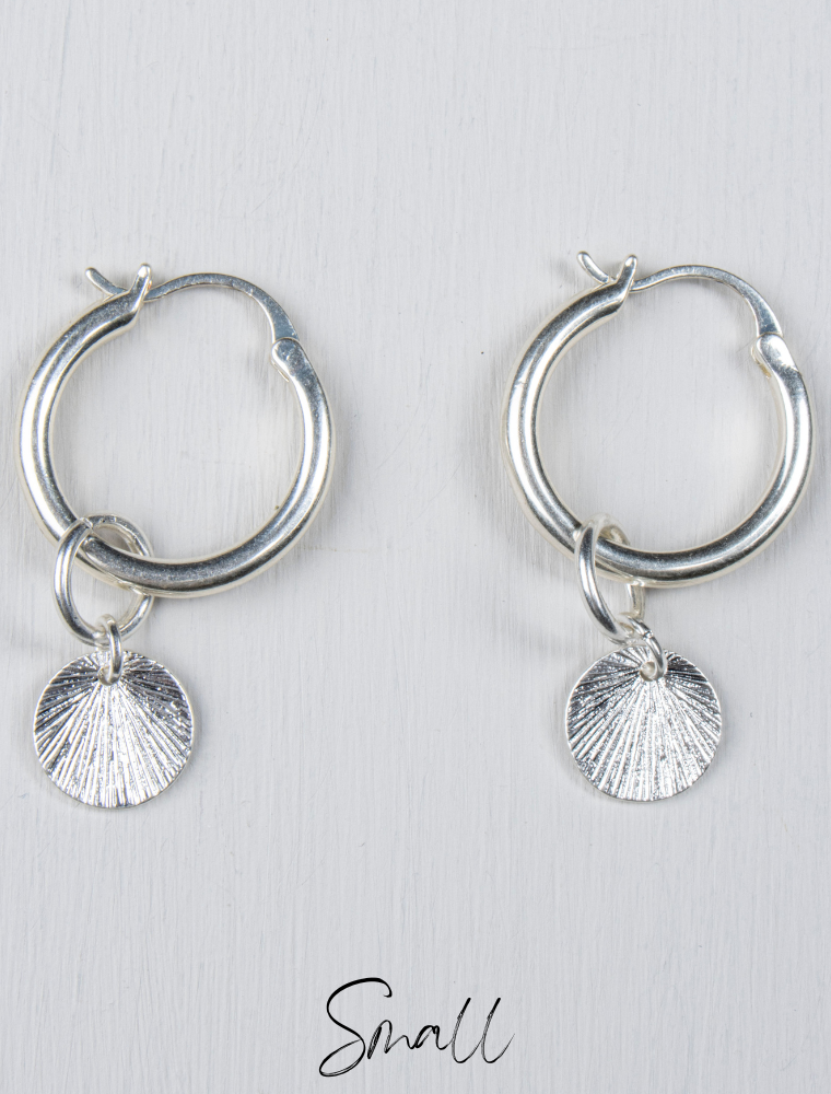 Ellie Coin Silver Earrings - Small