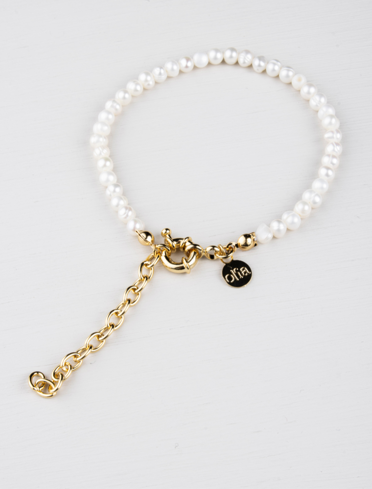 Joslyn Bracelet – Gold Plated/Freshwater Pearl