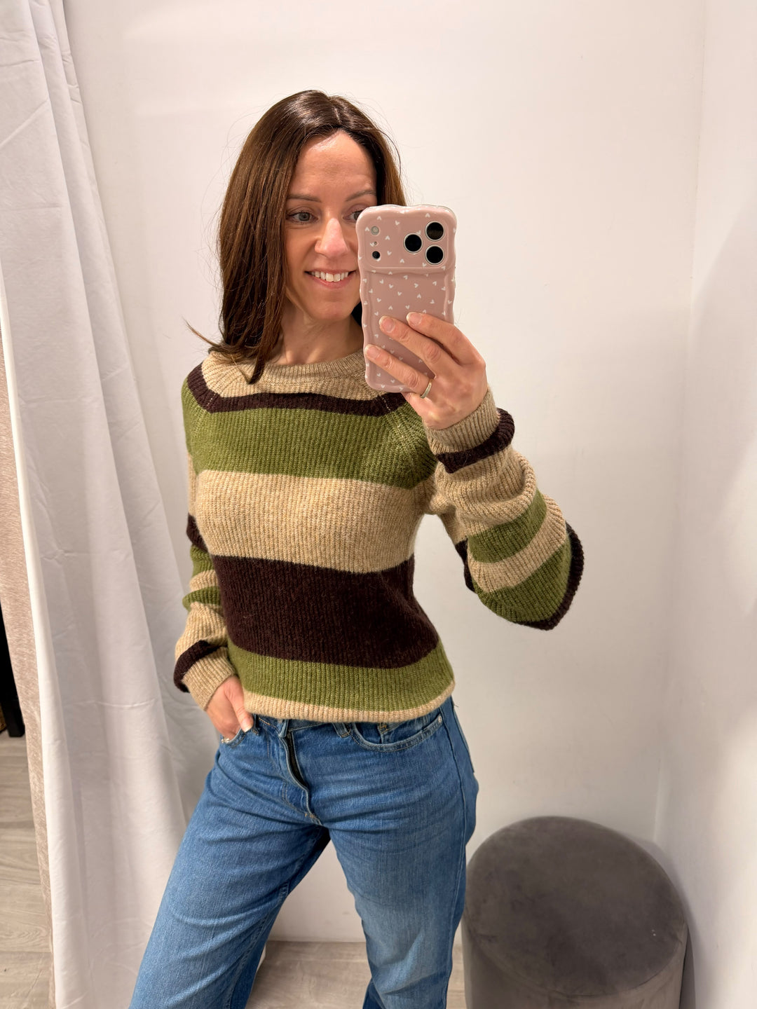 Otaja Jumper - Avocado Stripe