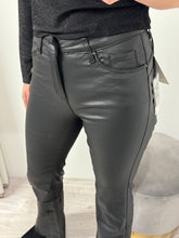 Load image into Gallery viewer, Toxik Leather Look Flared Jeans
