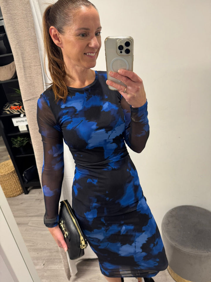 Paloma Mesh Dress - Soft Clouds