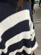 Load image into Gallery viewer, Sara Stripe Chunky Knit - Navy
