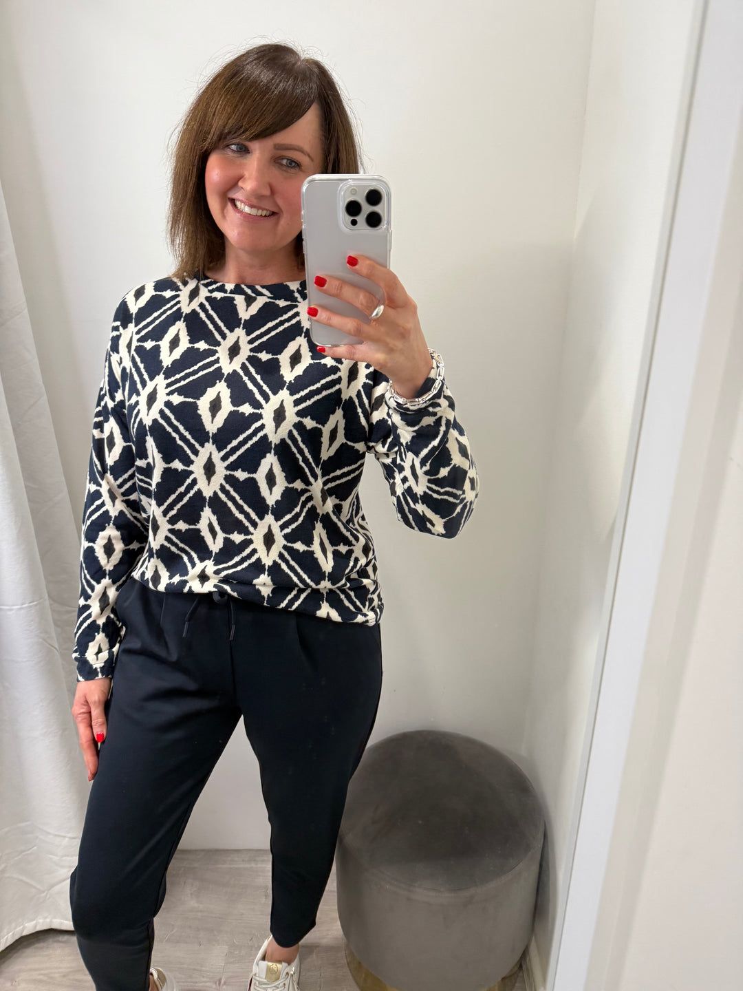 Pieta Top - Navy Blaze