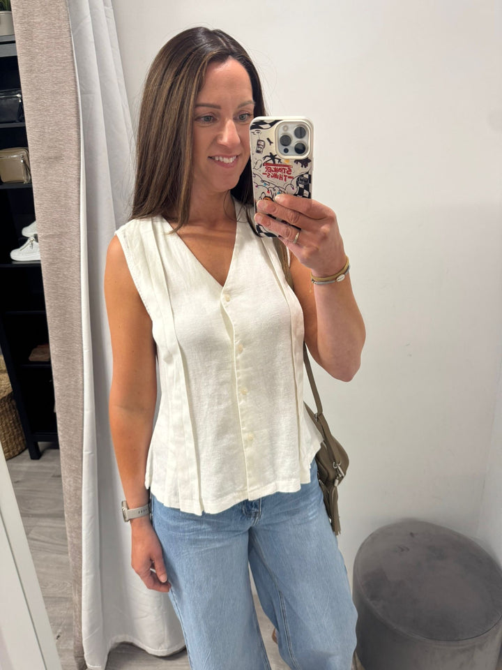 Linno Waistcoat - Cloud Dancer