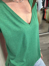 Load image into Gallery viewer, Rebel V Neck T-shirt - Pine Green

