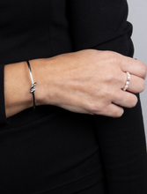 Load image into Gallery viewer, Harlow Knot Bangle - Silver Plated
