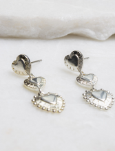 Load image into Gallery viewer, Millie Heart Earrings – Silver Plated
