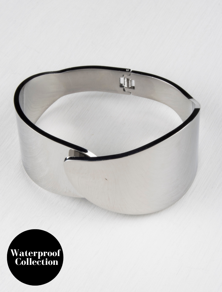 Freya Statement Bangle – Silver Plated