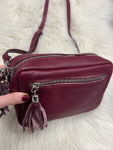 Load image into Gallery viewer, Leather Camera Bag - Burgundy
