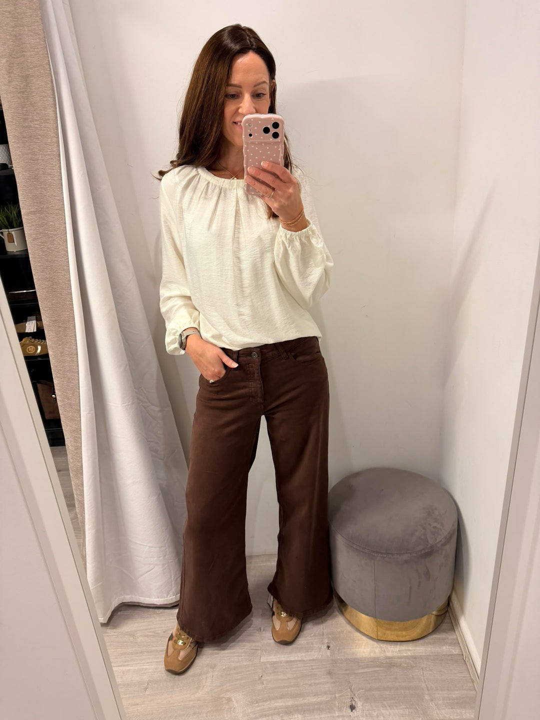 Ziggy Wide Jeans - Coffee Bean