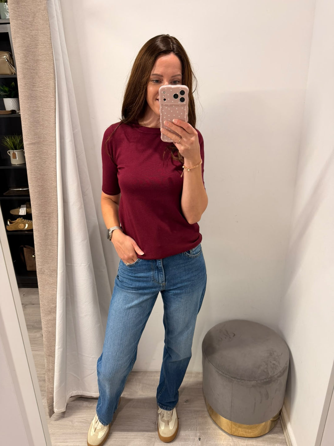 Luls O-Neck Top - Rhododendron