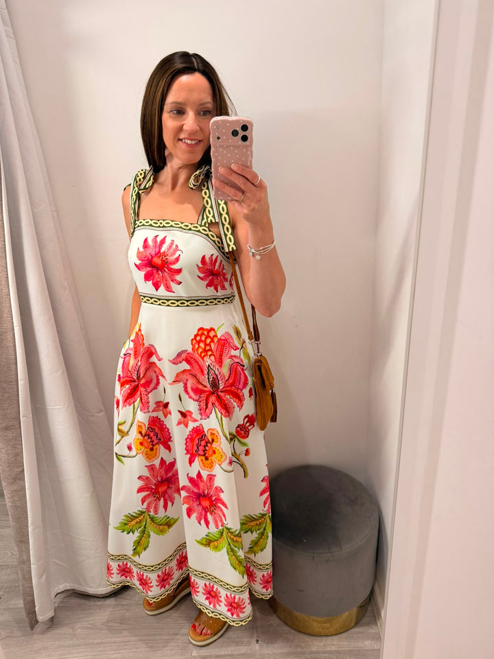 Ariana Dress - Green Floral