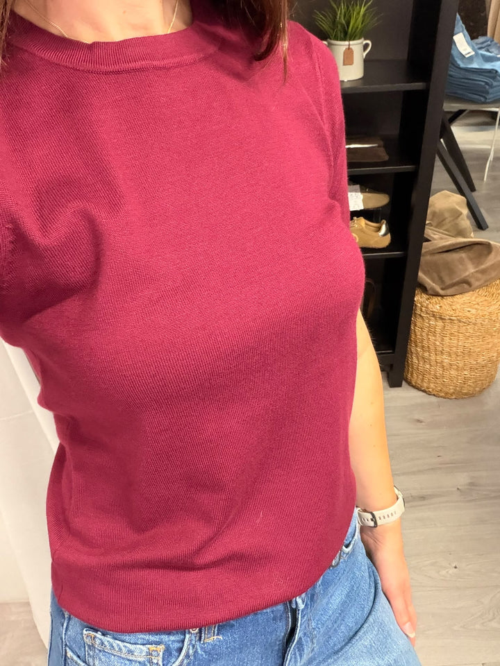 Luls O-Neck Top - Rhododendron