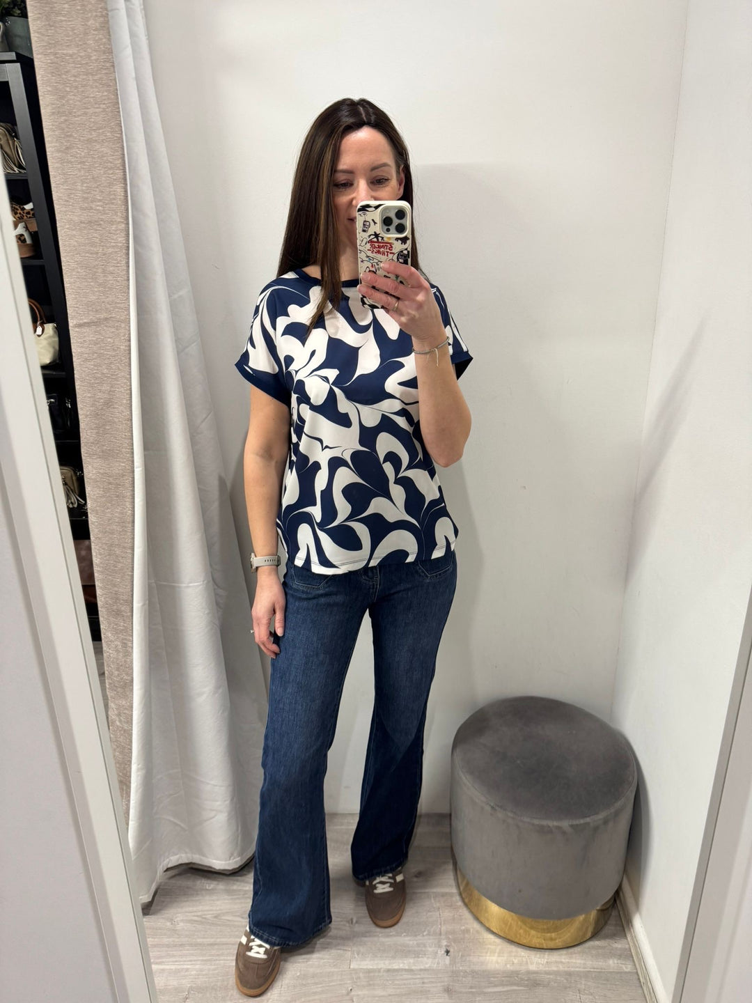 Panya T-Shirt - Medieval Blue Print