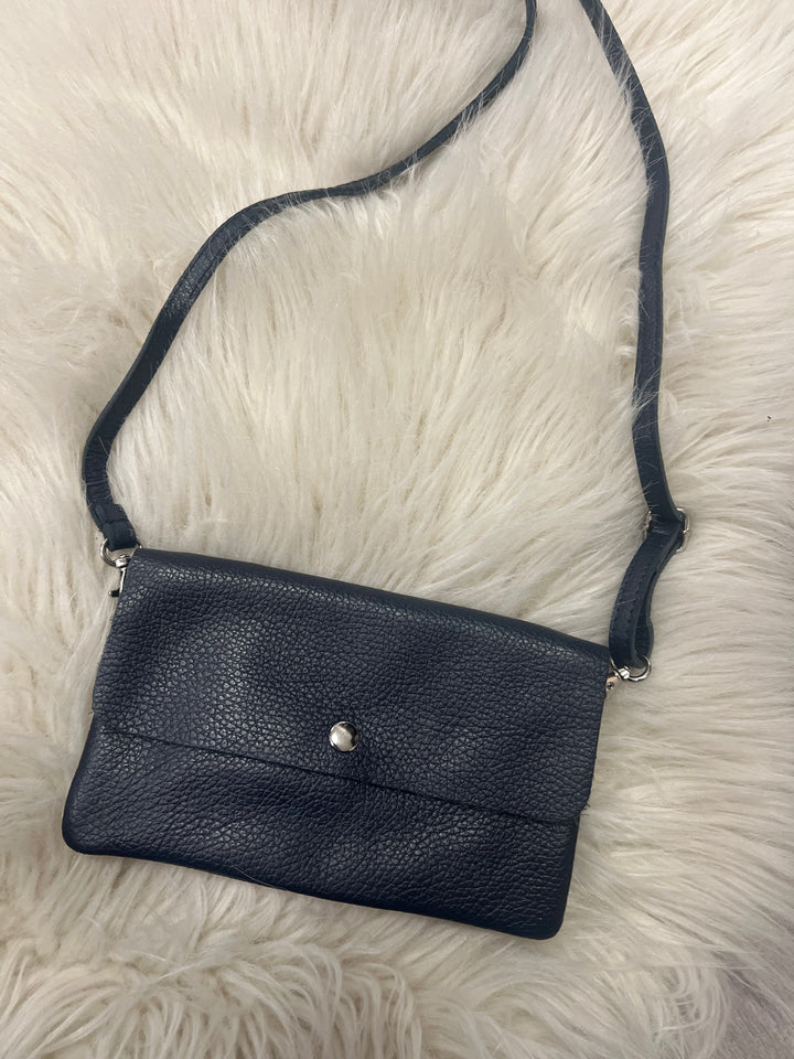 Luna Leather Crossbody Bag - Navy